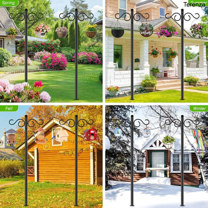 2-Pack 90" Outdoor Shepherd Hooks for Garden