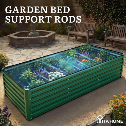 Raised Garden Bed Kit with Gloves & Tension Bar for Vegetables Flowers Plants