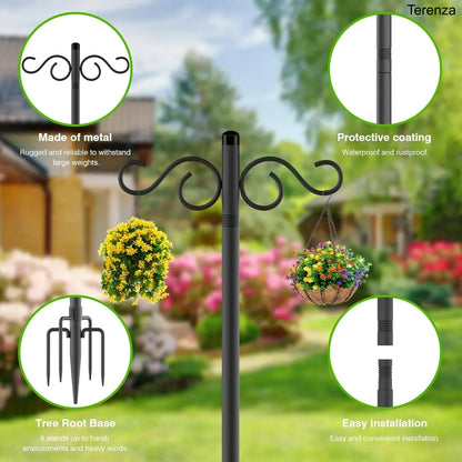 2-Pack 90" Outdoor Shepherd Hooks for Garden