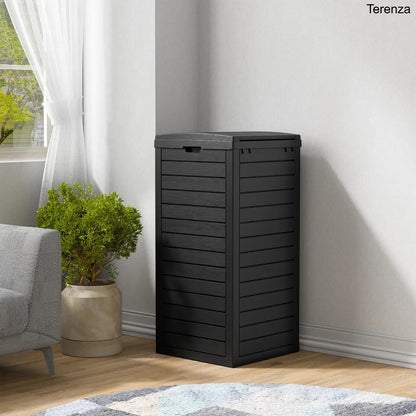 31-Gallon Outdoor Trash Can with Lid & Drip Tray